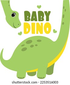 cute baby dinosaur vector illustration