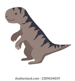 Cute baby dinosaurs. Hand drawn cartoon vector illustrations isolated on white background