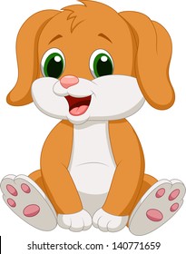 Cute baby dog cartoon