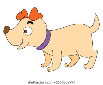 Cute baby dog cartoon vector illustration