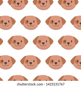 Cute baby dog face pattern