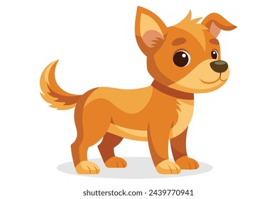 Lindo bebé perro animal plano vector pro ilustración de estilo.