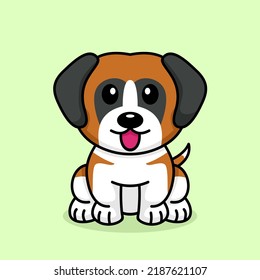 Cute baby dog premium vector illustration