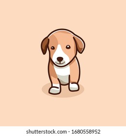 cute baby dog vector illustration