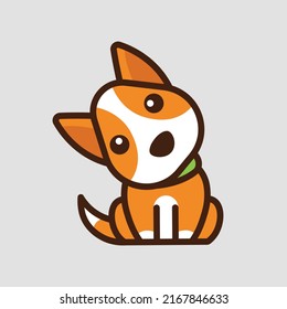 Cute baby dog vector illustration