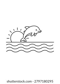 Cute Baby Dolphin Jumping