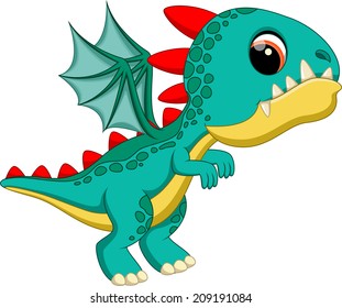 Cute Baby Dragon Cartoon