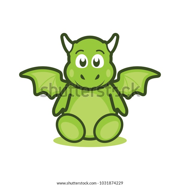 Download Cute Baby Dragon Mascot Logo Illustration Stock Vector ...