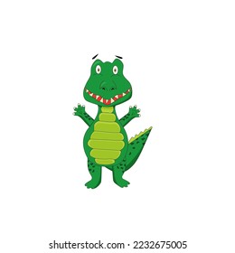 cute baby dragon on a white background