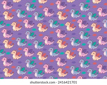 Cute baby dragon, for prints and backgrounds, illustration