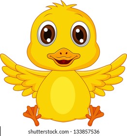 Cute baby duck cartoon