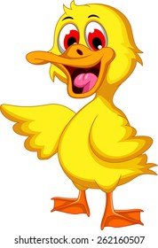 Cute baby duck cartoon 