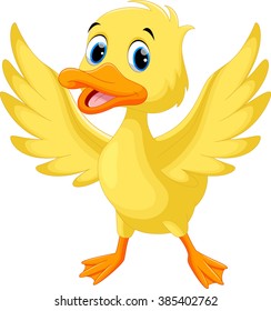 Cute baby duck cartoon