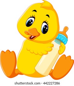 Cute baby duck cartoon