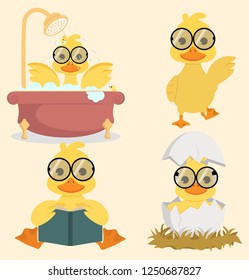 Cute Baby duck collection set