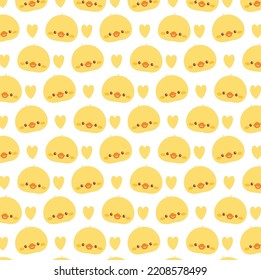 Cute Baby Duck Doodle Seamless Pattern For Nursery  Pattern And Wallpaper