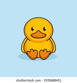Cute baby duck mascot design