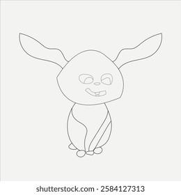 Cute Baby Easter Sunday Bunny Coloring Pages For Kids