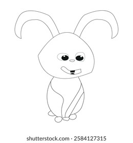 Cute Baby Easter Sunday Bunny Coloring Pages For Kids