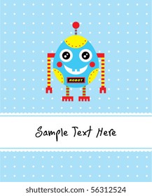 cute baby egg robot greeting