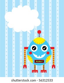 cute baby egg robot message