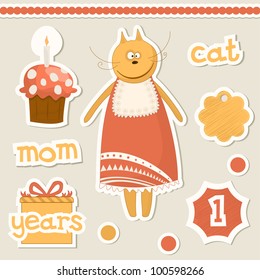 cute baby elements. vector illustration