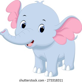 Cute baby elephant cartoon