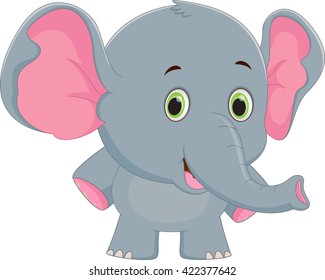 Cute baby elephant cartoon
