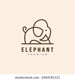 cute baby elephant icon logo design illustration 3