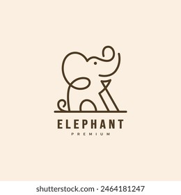 cute baby elephant icon logo design illustration 2 