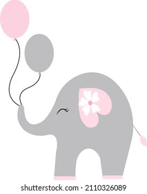 cute baby elephant illustration vector