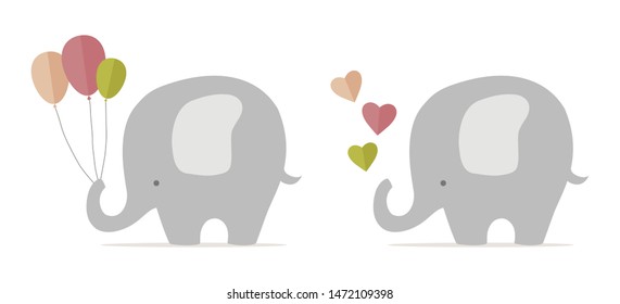 Cute baby elephant, nursery stuff