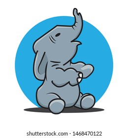 Cute Baby Elephant Vector Collection for logo, illustration and other 