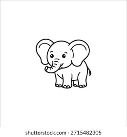 Ilustración de archivo EPS de Vector de elefante de bebé lindo 