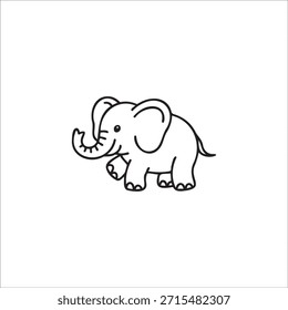 Cute Baby Elephant Vector EPS file Illustration 
