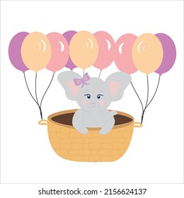 Cute baby Elephant vector illiustration 