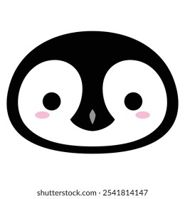 Cute Baby Emperor Penguin with black feather