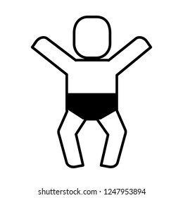 cute baby figure silhouette