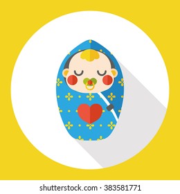 cute baby flat icon