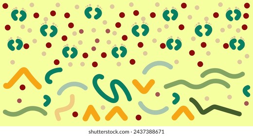 Cute baby footprints  cute baby soles and toes doodle art