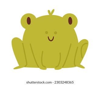 Cute baby frog Vector Illustration
