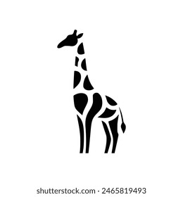 Nettes Baby Giraffe Silhouette Vektorgrafik Adorable Animal Clipart für Kinder Designs und Kinderzimmer Dekor