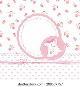 Cute baby girl shower with dress
