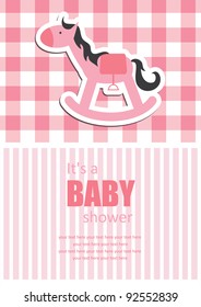 cute baby girl shower. vector illustration