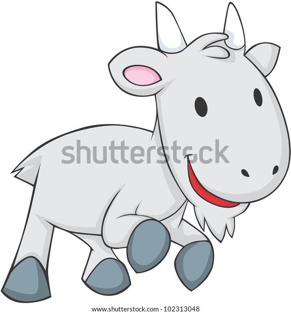 Download Cute Baby Goat Stock Vector (Royalty Free) 102313048