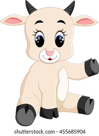 Cute baby goat cartoon