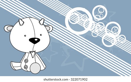 cute baby goat cartoon background in vector format 