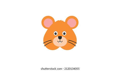 Cute baby hamster mascot design, you can use for your print design and digital project. You can use also for business logo.