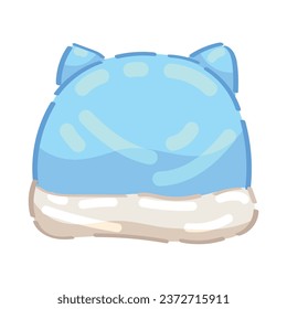 Cute baby hat on white background