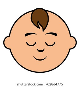 cute baby head icon